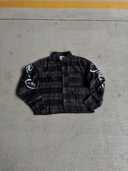 MIDNIGHT STATIC FLANNEL